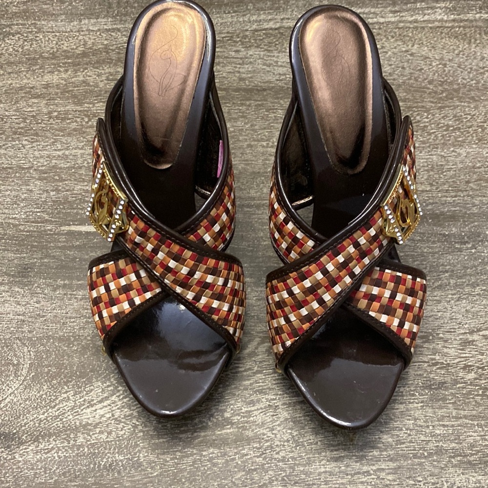 Baby Phat Brown and Gold Heels